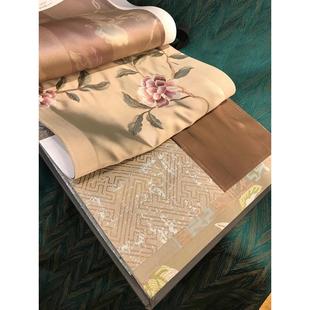 新中式 简约大气高精密绣花提花窗帘客厅卧室落地阳台餐厅