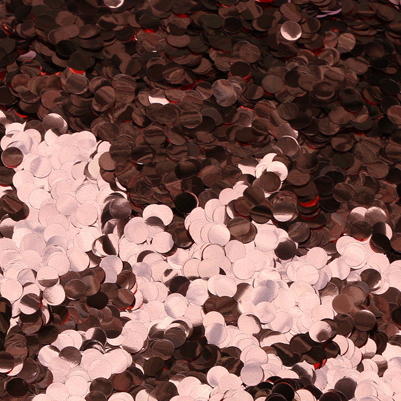 1cm手抛派对节日婚庆圆片七彩亮片波波球乳胶透明气球填充物纸屑