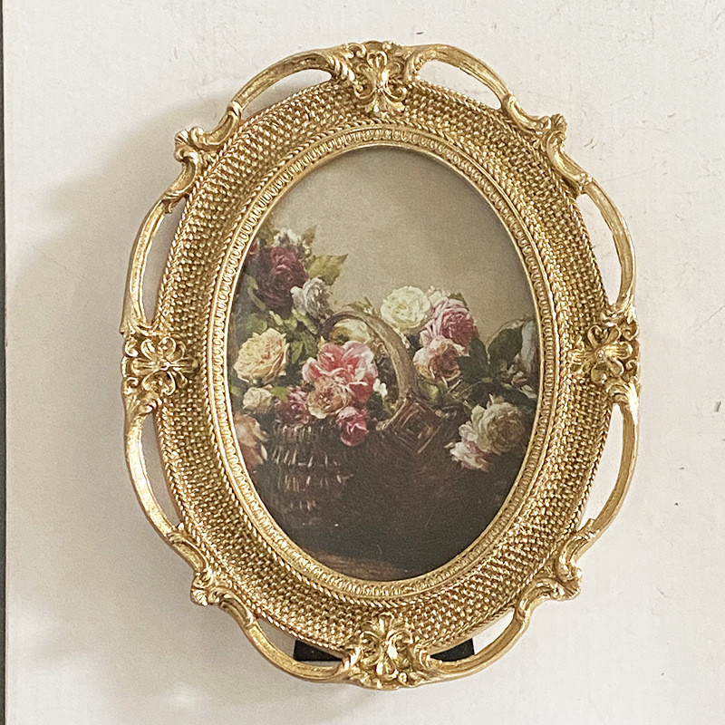 法式挂墙雕花复古树脂相框挂墙画框摆台可放照片可美式装饰摆件