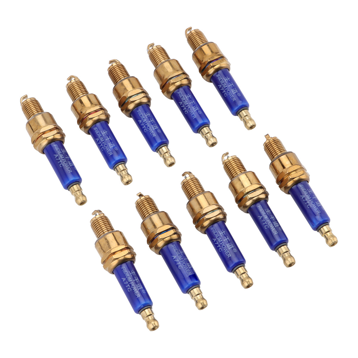 10个一盒的单爪A7TC铱金火花塞更换110cc125cc140ccATV摩托车