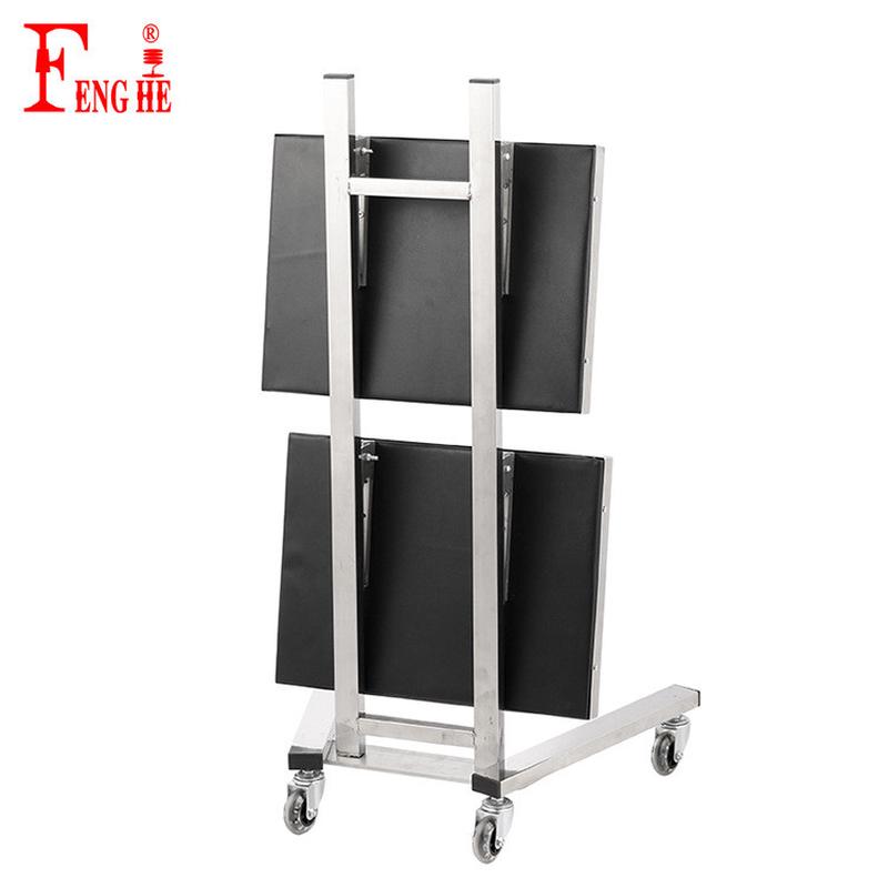 美容院发廊可折叠小推车置物架沙龙工具收纳架不锈钢推车置物架