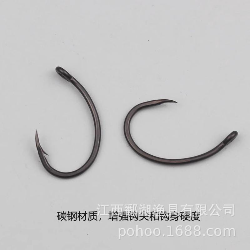 弯背钩涂层钩欧式铁氟龙驼背高碳钢yn鲤鱼鲢鳙钓组钓鱼钩有刺无刺