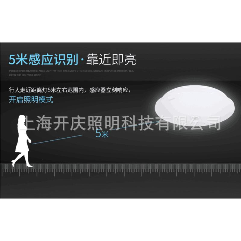 led吸顶灯恒铃人体感应灯16w恒铃62234冷光黄光家用玄关阳台商用