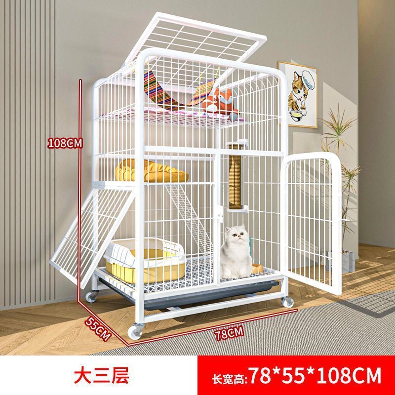 猫笼子家用室内别墅两层超大厕猫窝猫自由空间一体猫咪屋舍猫空笼
