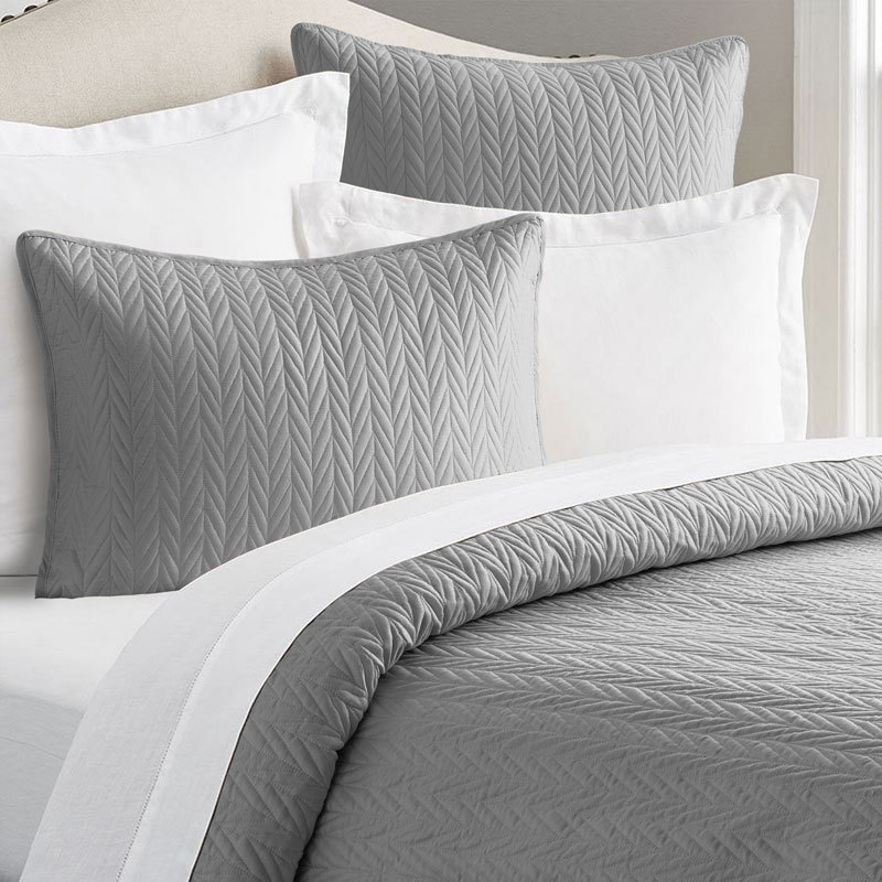 1vpk春秋欧式素色磨毛绗缝床盖三件套夹棉薄被床品床罩空调被多件