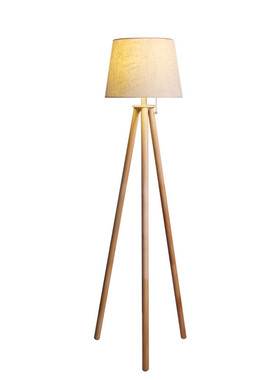 加工木实木落地灯三脚架实木灯饰底座原木落地灯灯饰定制配件