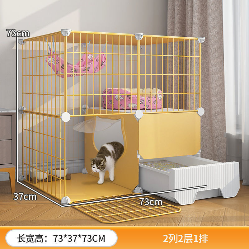 猫笼子带厕所猫砂盆一体双层不别墅超大自由空间家用室内猫咪占地