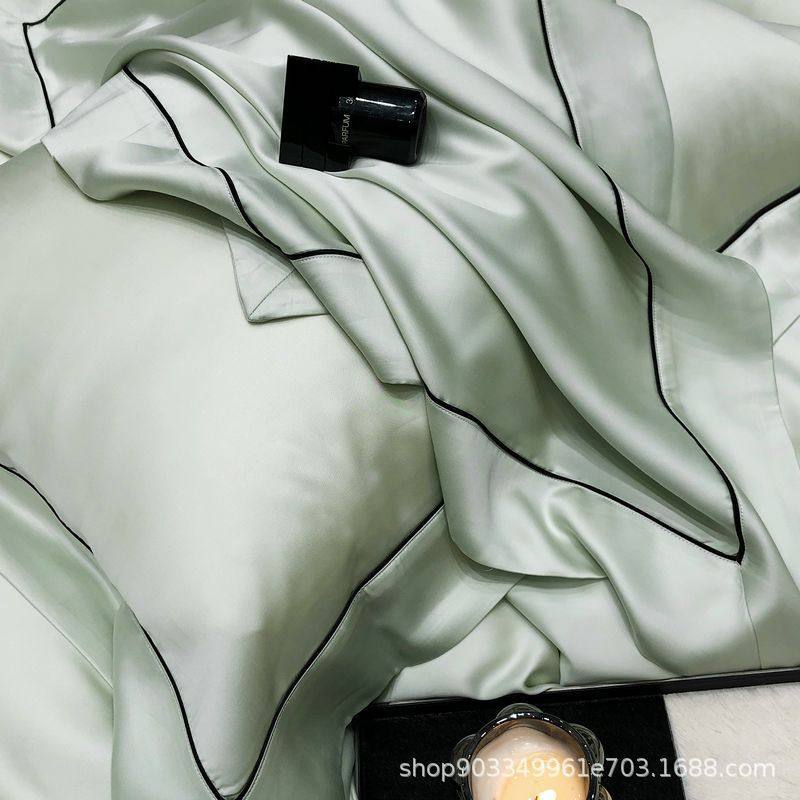 热销60支兰床上用品天丝四件套双面简约春夏季清凉精厂家批发直销