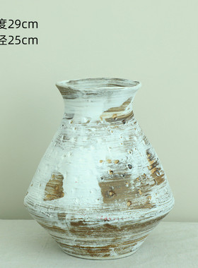 售楼处寂风创意复古素雅陶瓷花瓶摆件样板间侘民宿酒店花器装饰品