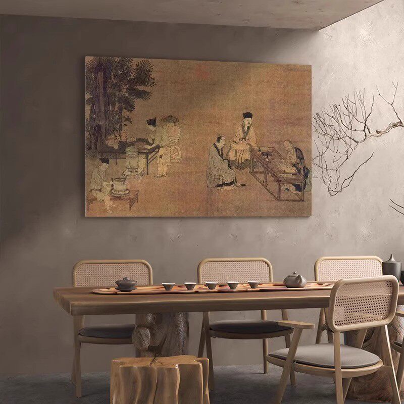 南宋刘松年撵茶图宋画工笔人物画茶文化国画微喷复制装饰画挂画,家居饰品,现代装饰画,淘宝优惠券,粉丝福利购,淘宝优惠卷