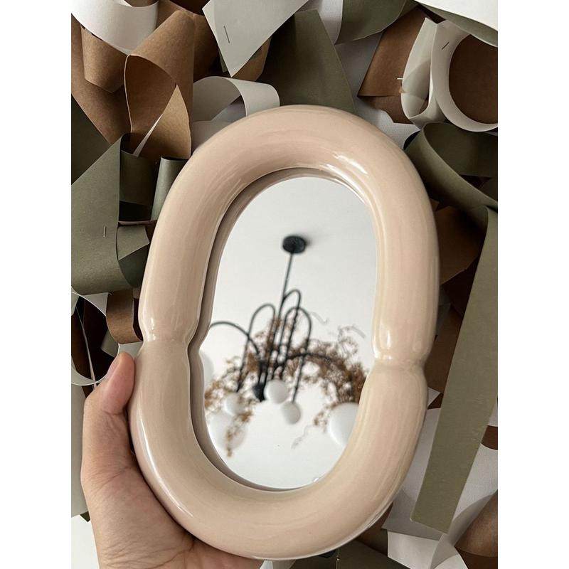 装饰轻奢卧室梳妆台陶瓷网红化妆镜家用台式桌面现代镜子,家庭/个人清洁工具,随身化妆镜,淘宝优惠券,粉丝福利购,淘宝优惠卷