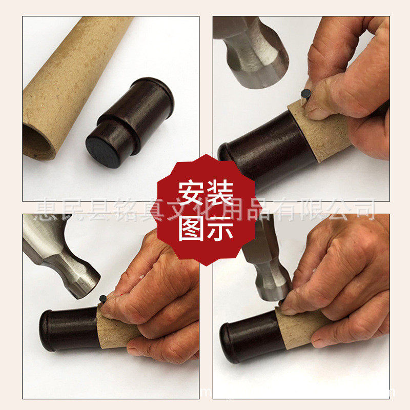热销书画装裱材料轴头竹节蘑菇轴头仿古腰鼓堵头黑色酒红色裱画材