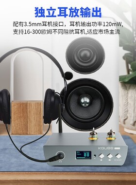 热销kguss古电子管hp-03发烧声色胆耳放qcc5125xlr平衡解码前级胆