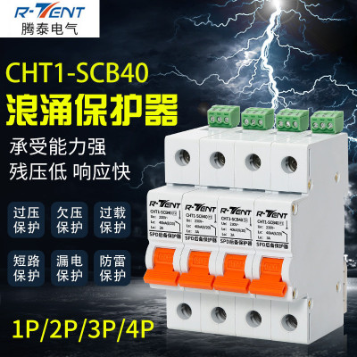 腾泰热销40KA4PSCB-SPD浪涌后备保护器40A避雷断路器电涌保护器