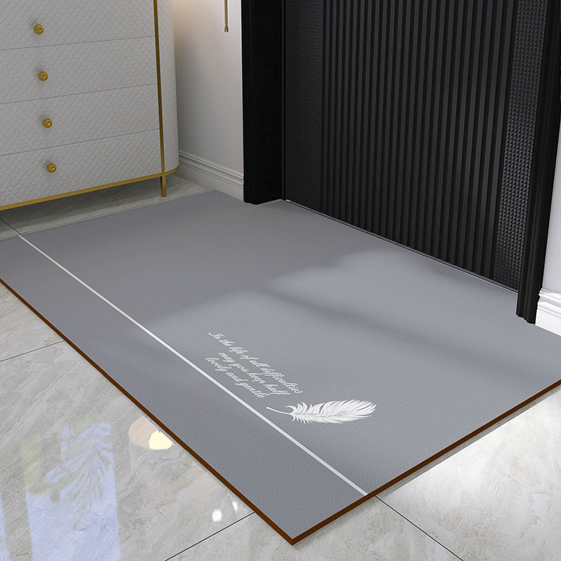 a947喜庆红进门地垫皮革门垫入户家用可裁剪可定制免洗可擦