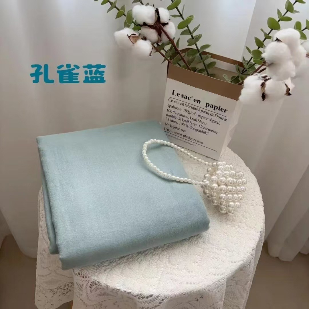 全棉单纱床单床笠双层品母婴级纯色莫兰迪色学生宿舍单人双人