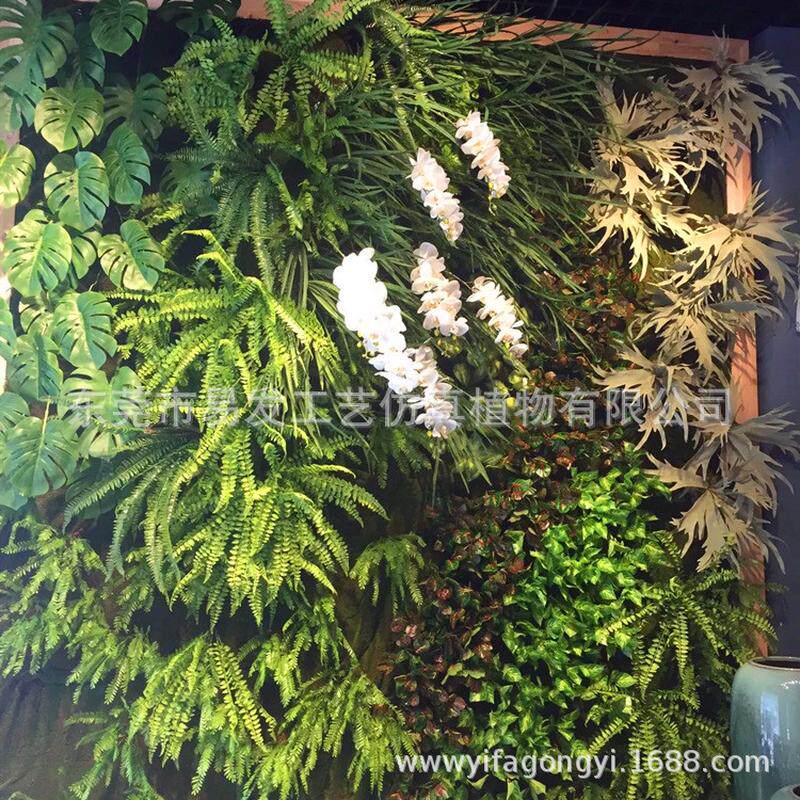 仿真植物墙软装超楼盘房地产商花墙绿植墙批发工程装饰墙