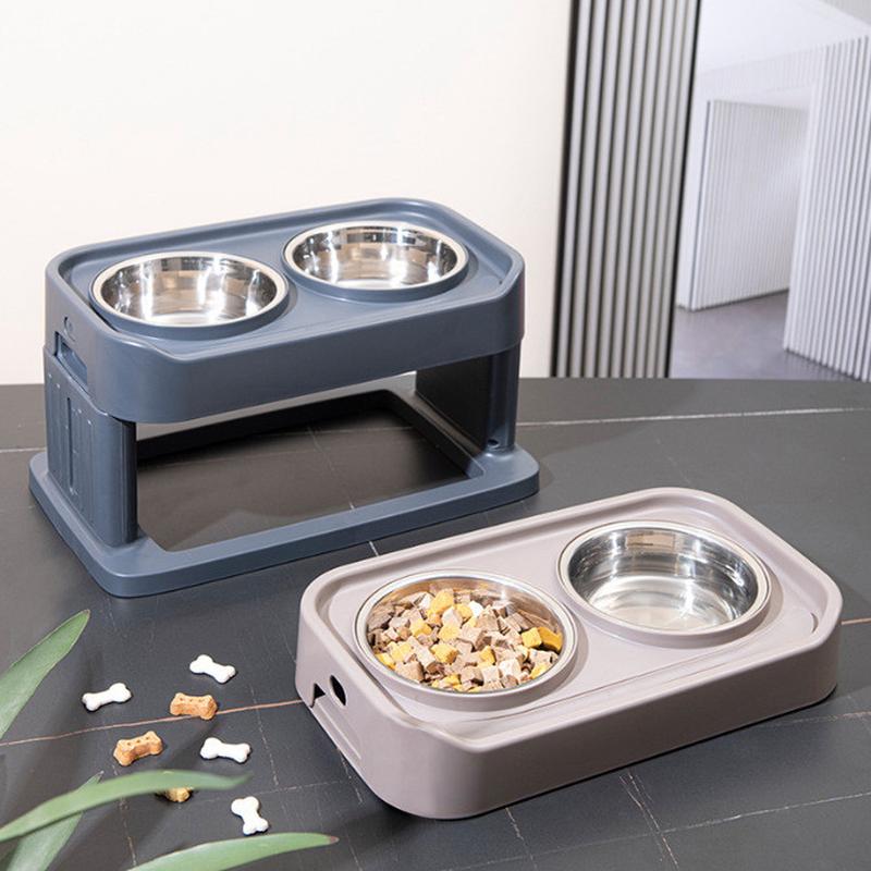 宠物碗狗碗盆宠物喂食器食盆不锈钢碗双碗升降桌食盆狗碗批发