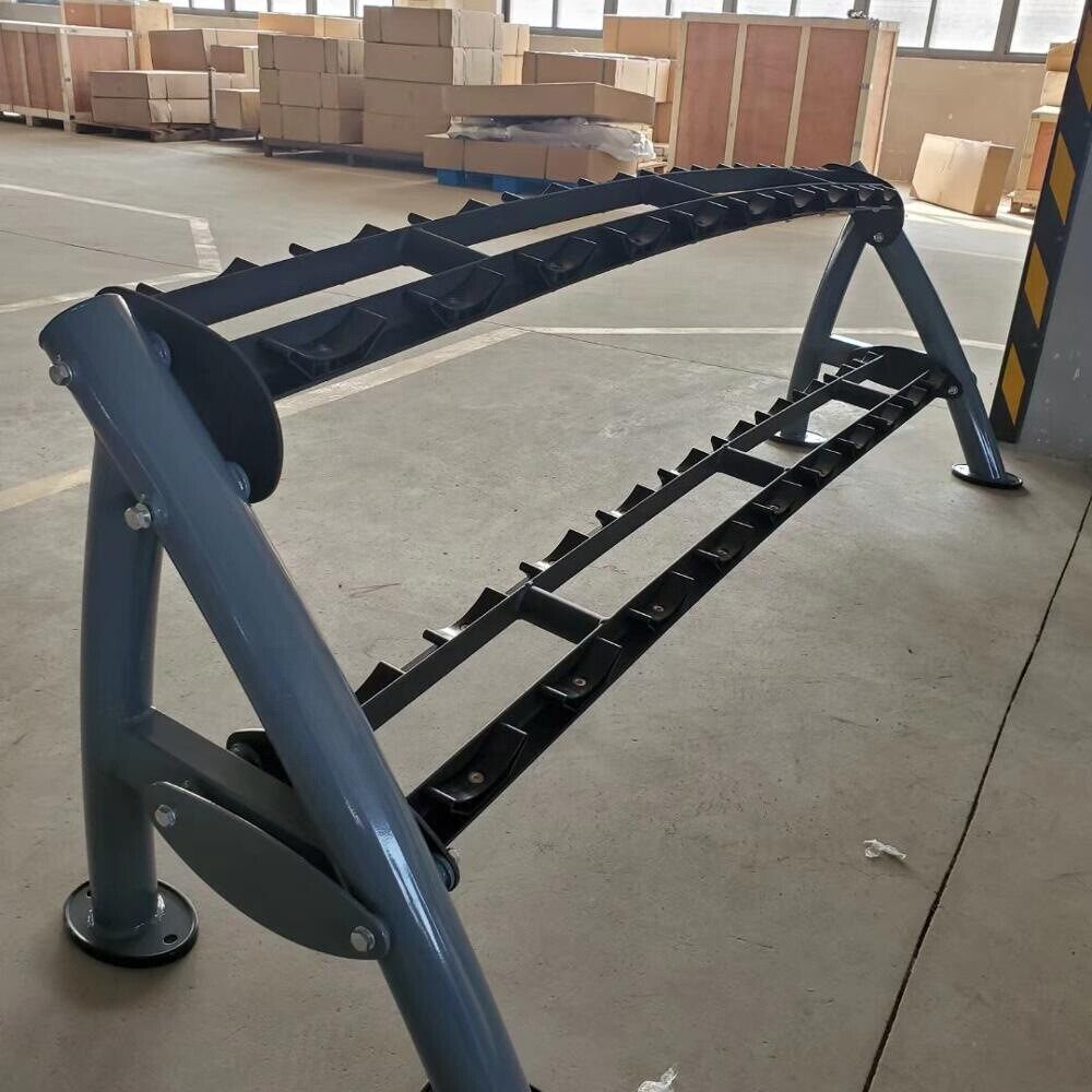 热销双层弧形哑铃架健身房管哑铃置物架商用加厚十付哑铃存放架