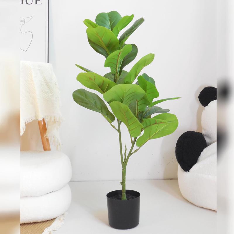 仿真植物琴叶榕 北欧风家居装饰假盆栽 摆件假树木北欧风装饰