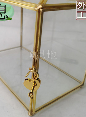 625包邮!工厂微景观直销几何多肉植物玻璃花房婚礼卡片盒