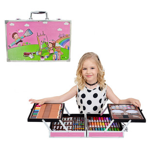 200pc画笔蜡笔绘画套装儿童小学生学习用品画画套装水彩笔套装