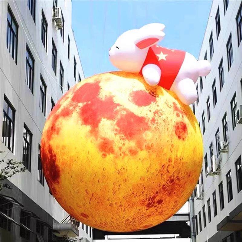 充气月球九大行星户外美陈灯光拱门大型pvc发光气模网红月亮打卡