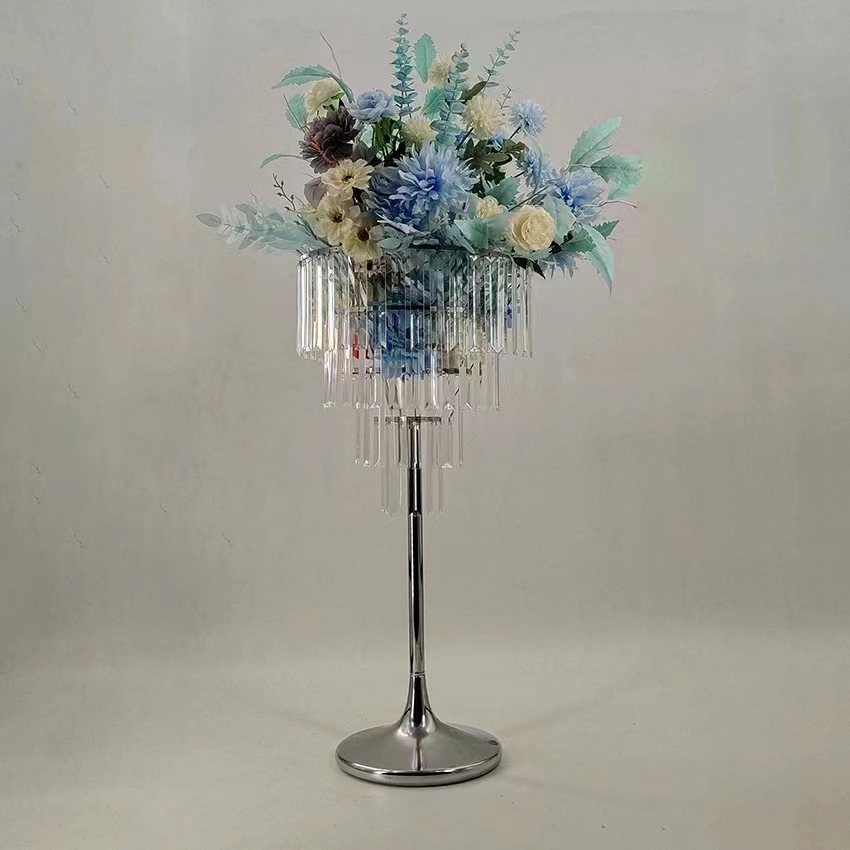 装饰品水晶酒店结婚庆道具宴会摆件桌花器铁艺路引亚克力布置批发