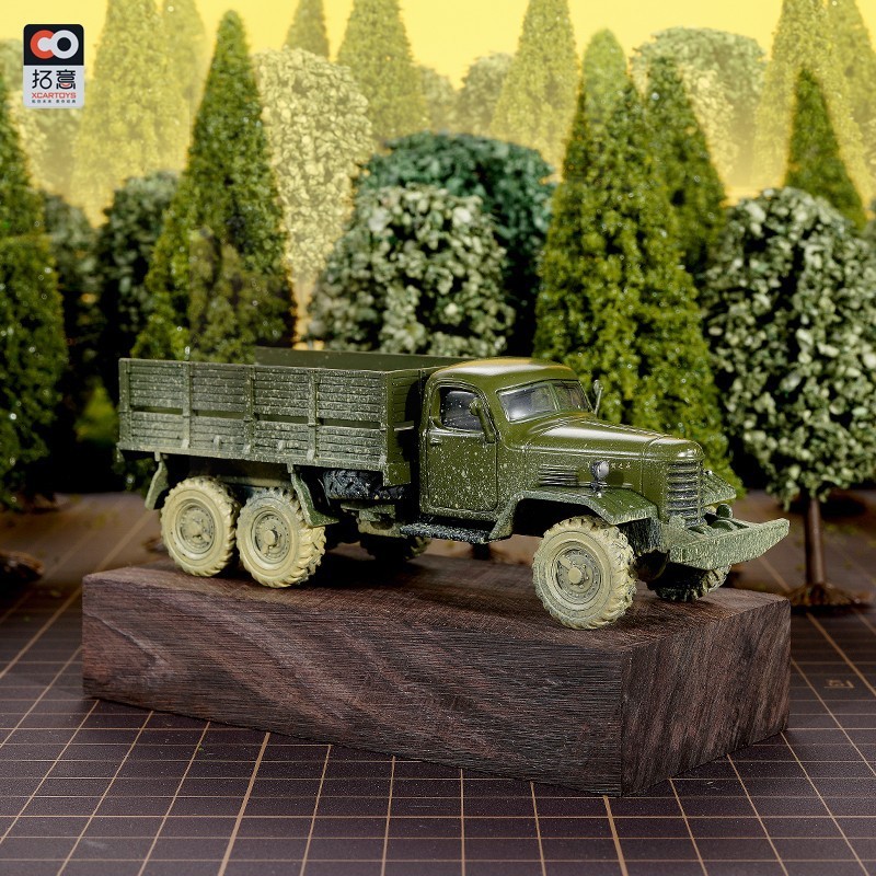 拓意1/64 汽车模型合金小汽车玩具 解放CA30越野车97号泥泞版