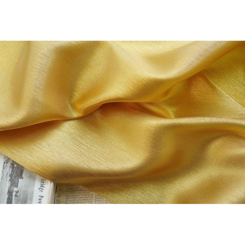 金属织金辅料提花轻薄袖口衬衣布料简约拉丝纯色质感时装提花面料