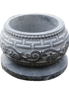 现货石雕柱顶石柱墩石仿古圆墩柱脚石雕墩雕柱基石青石柱刻石石