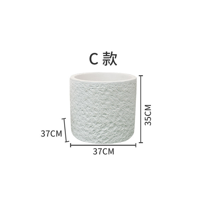 厂家户外种植水泥花瓶阳台客厅多肉盆栽室内落地玻璃钢花盆摆件