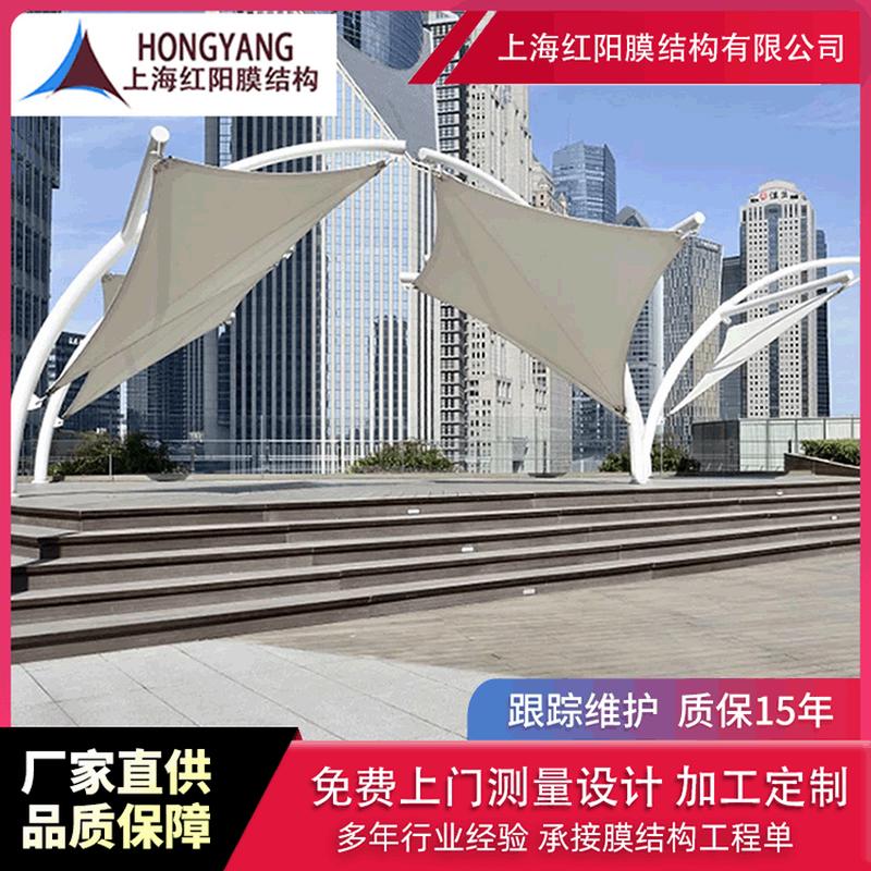 承接广西各地户外遮阳公园景区张拉停车休闲美观膜结构景观棚