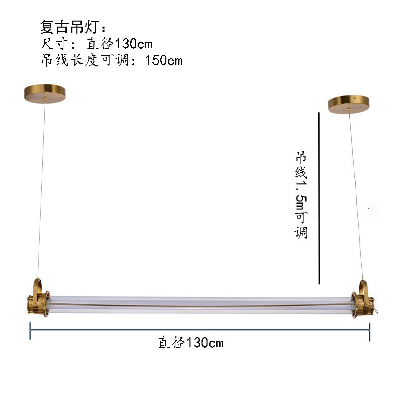 美式复古长条餐厅吊线灯工业风创意个性吧台灯咖啡厅咖啡厅吊灯