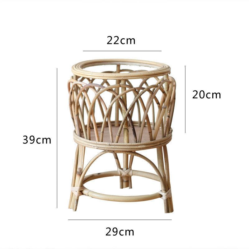 北欧藤编植物花架落地高脚置物架民宿客厅电视柜阳台花园花盆架,鲜花速递/花卉仿真/绿植园艺,花盆,淘宝优惠券,粉丝福利购,淘宝优惠卷