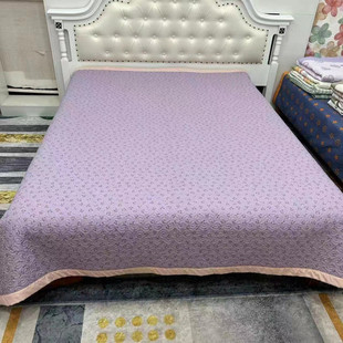 榻榻米床单大绗简约高端床盖炕盖双面花尺寸雪花三层夹加厚四季款