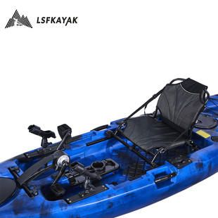 皮划艇脚踏脚踏脚踩动力装 置可前进后退铝合金动力系统螺旋桨脚踏