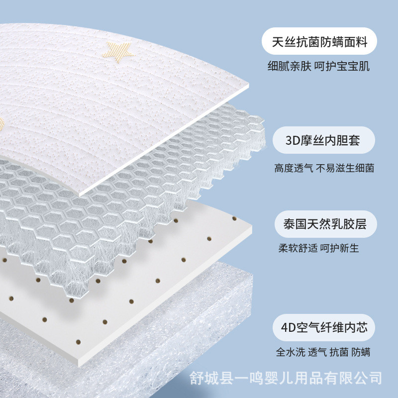 热销工厂直销4d空气纤维床垫婴童床垫可水洗可拆洗无胶水无甲醛床