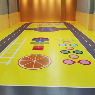 定制pvc地板地胶幼教室体适能健身房地垫彩色儿童塑胶地板