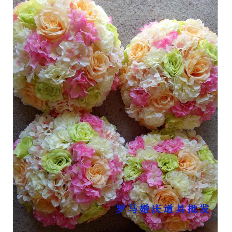 路引花婚庆花艺T台花装饰花主桌花仿真玫瑰花大红色