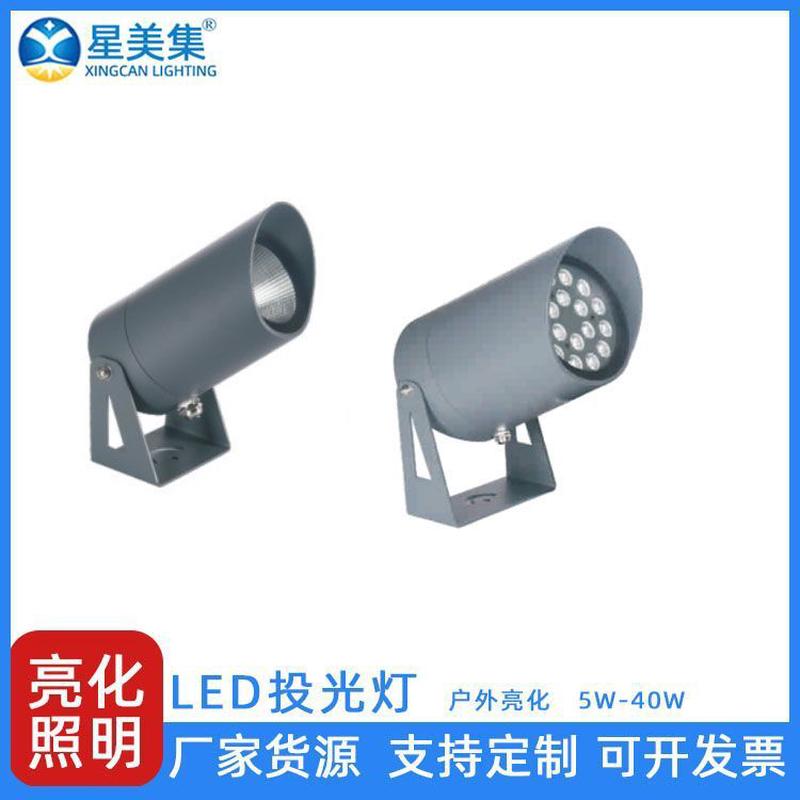 圆形COB大功率投光灯5W10W18W20W30W36W40W亮化景观灯公园照树灯