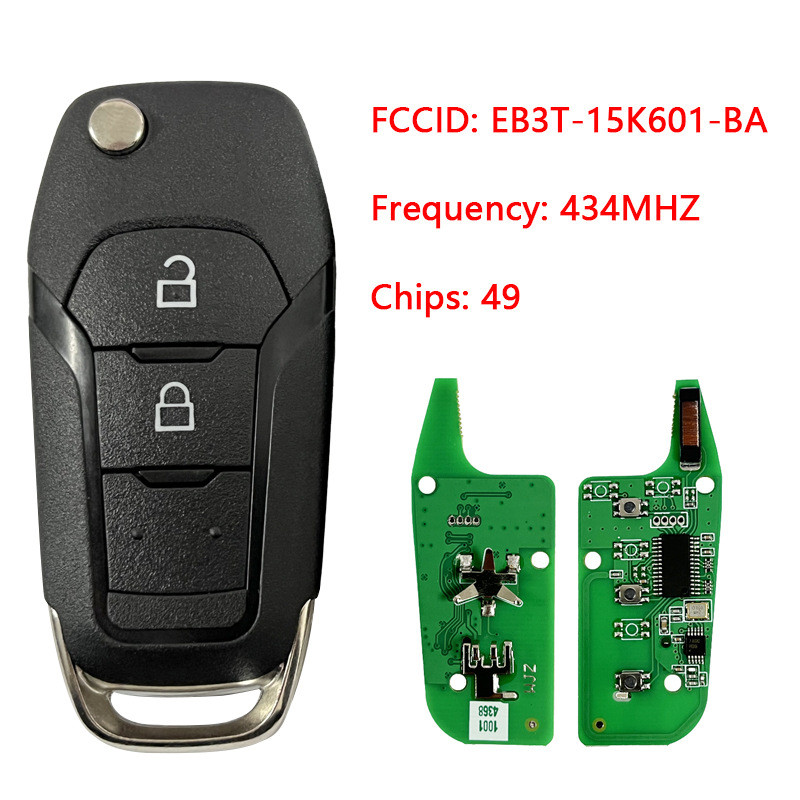 适用于福特 ranger 2键智能钥匙34MHZ EB3T-15K601-BA 49芯片