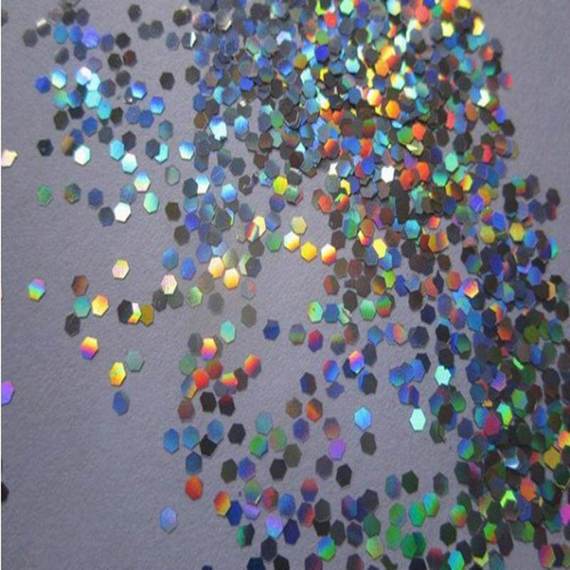 入油工艺品用水性浮型金葱粉六角形耐溶剂镭射七彩批发银粉金
