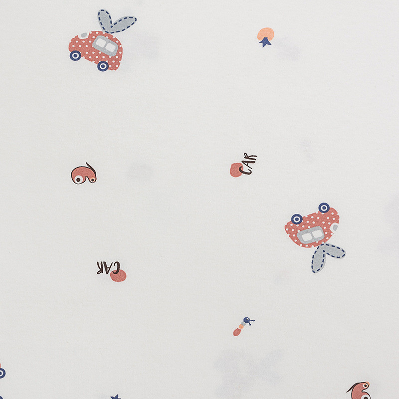 全棉面料布40支精梳棉卡通印花双面婴童抱被睡袋面料