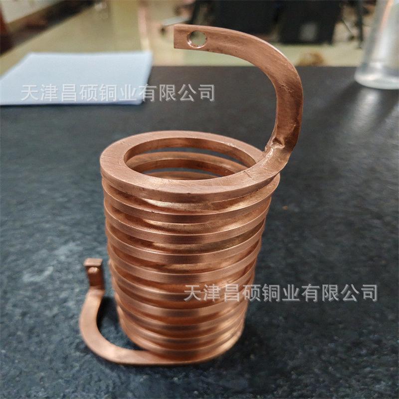 6*8紫铜方折弯加工紫铜线圈螺旋铜管打孔铣槽电气设备使用