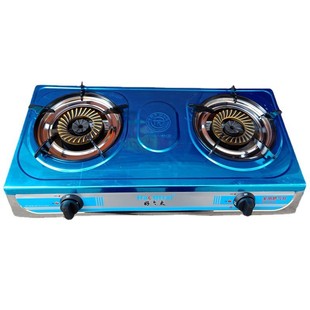 06加厚家用燃气灶台式双灶不锈钢煤气灶旋火液化气天然气猛火灶