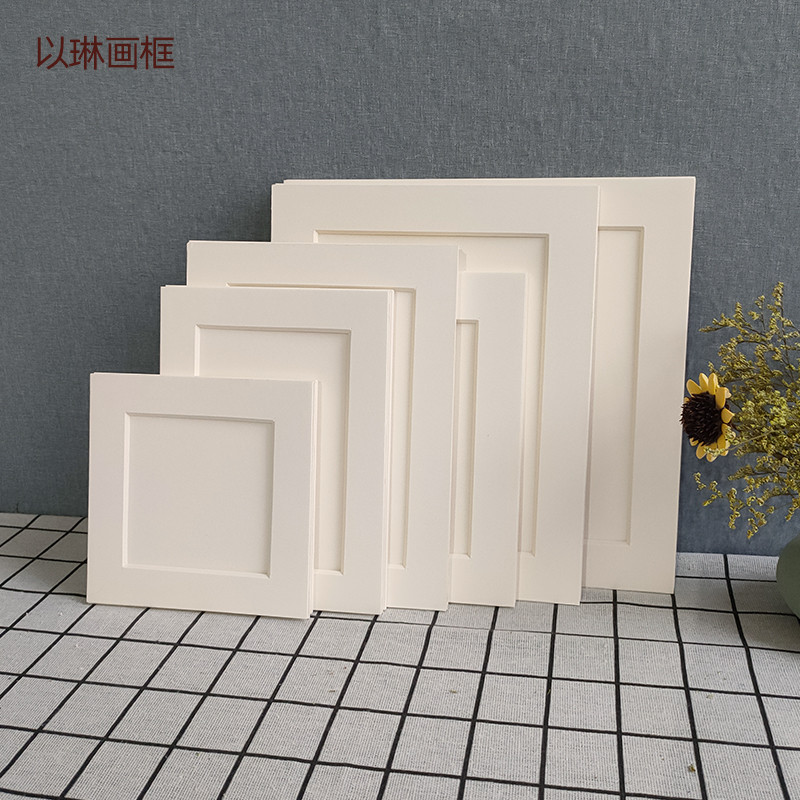 m3no卡纸相框加厚4毫米画框可贴支架白色厚水彩油画棒画素描图片