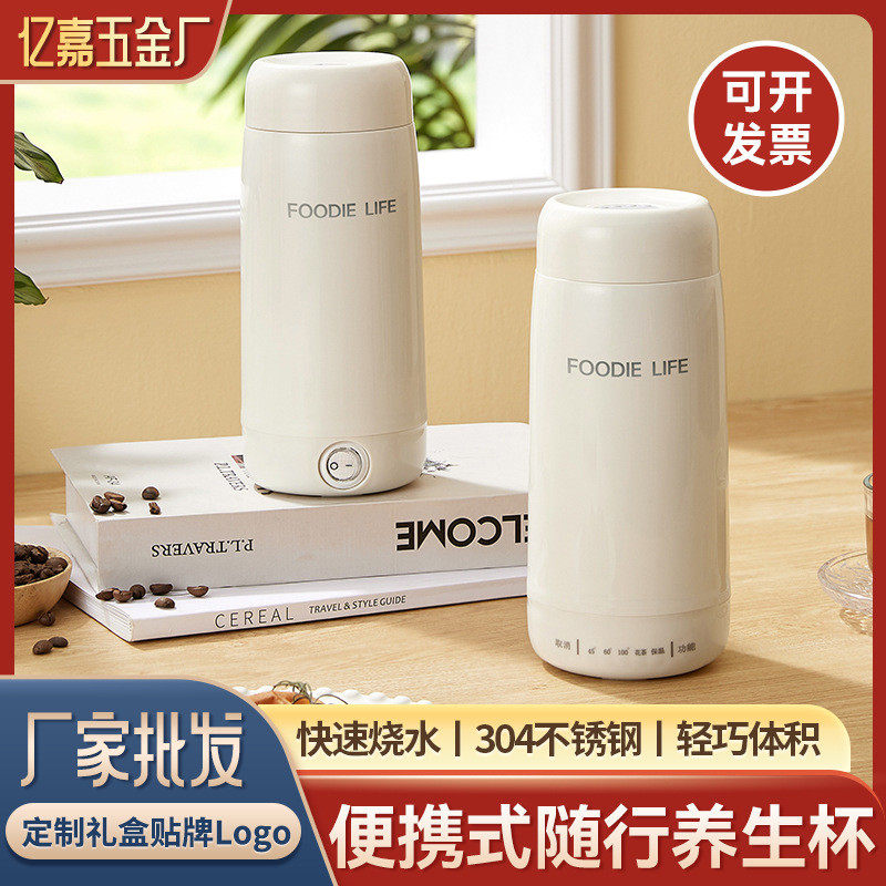 便携烧水保温杯旅行小型迷你304电热养生杯电炖杯电煮杯煮粥神器