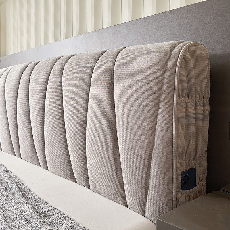 W1TR全包床头罩新款夹棉软包靠背保护套加厚皮木床防尘罩通用