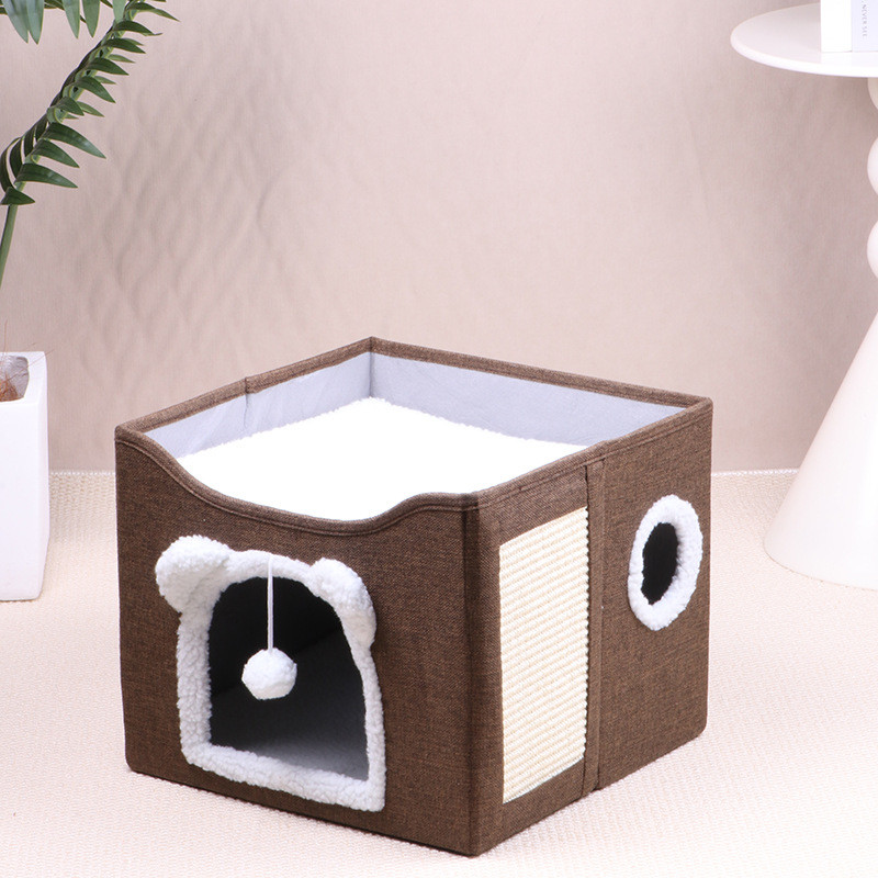 爆款现货凳宠物窝室内可折叠宠物收纳猫窝狗窝折叠房子宠物